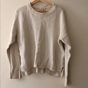 Madewell Cream Crew Neck Sweater Classic Knit